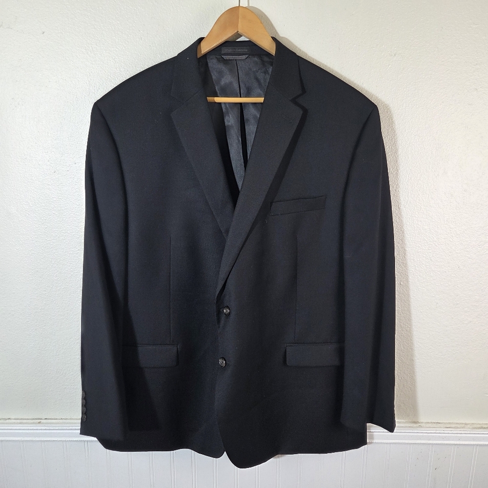 Lauren Ralph Lauren Blazer Mens 50R Black Wool Sport Coat Jacket Classic